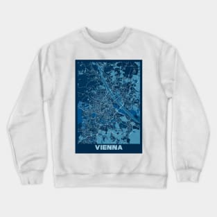 Vienna - Austria Peace City Map Crewneck Sweatshirt